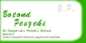 botond peszeki business card